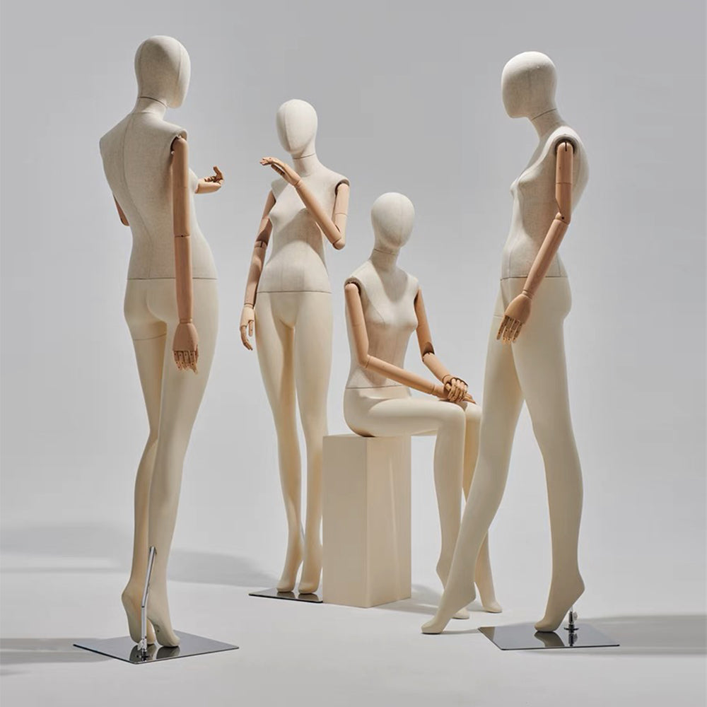 Jelimate JMFF04 Female & Child Full Body Mannequin with Wooden Arms
