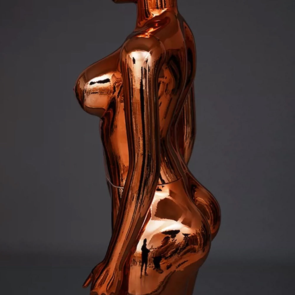 JELIMATE Plus Size Electroplated Female Mannequin 3 Colors, Curvy Window Display Fixture