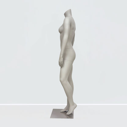 Jelimate Female Athletic Headless Mannequin - Fiberglass Display for Activewear