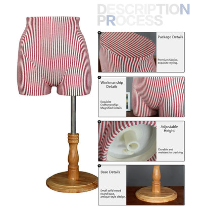 JELIMATE Male & Female Buttocks Mannequin for Underwear Swimwear Shorts Belt Display Stand