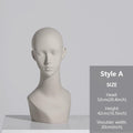 Realistic Fiberglass Mannequin Head with Shoulders for Wigs, Hats & Jewelry