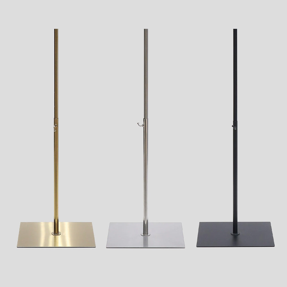 JELIMATE Half Body Mannequin Stand Base | Stainless Steel Retail Display Pole Stand