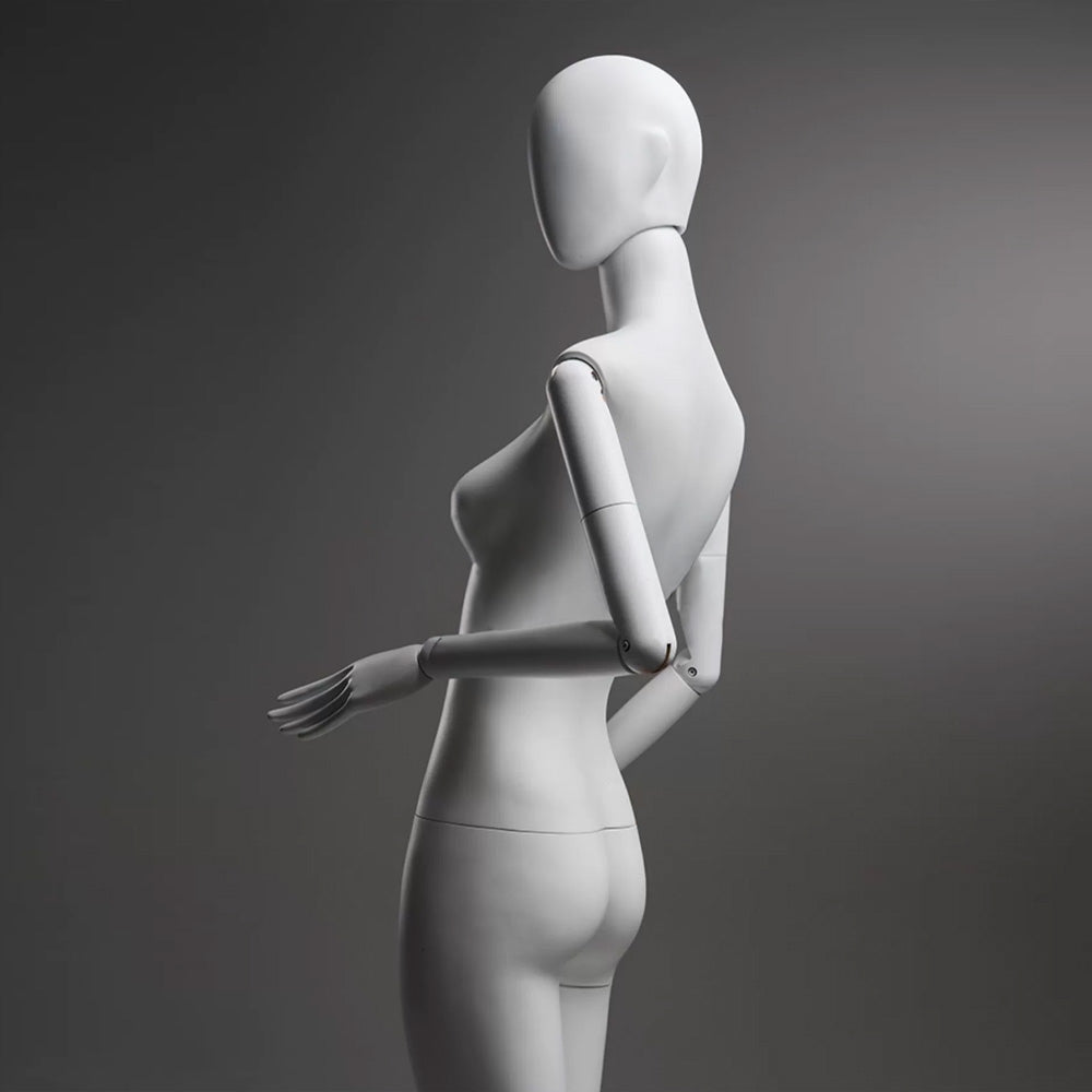 Jelimate Luxury White Full Body Mannequin Dress Form,Female Full Body Display Mannequin,Female Mannequin Torso With High Heel,Retail Clothing Store Female Display Mannequin,Clothing Display Model With White Arms JE0253