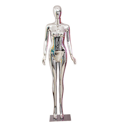 JELIMATE Luxury Electroplated Female Fiberglass Mannequin for Clothing Window Displays