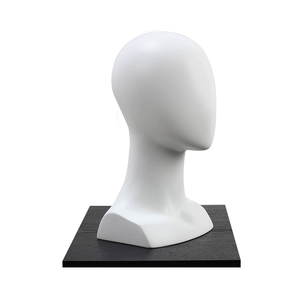 Jelimate High Quality Fiberglass White Gold Mannequin Head for Wigs,Hat Display Head Mannequin Props Window Dress Form,Headband Scarf Jewelry Display Stand