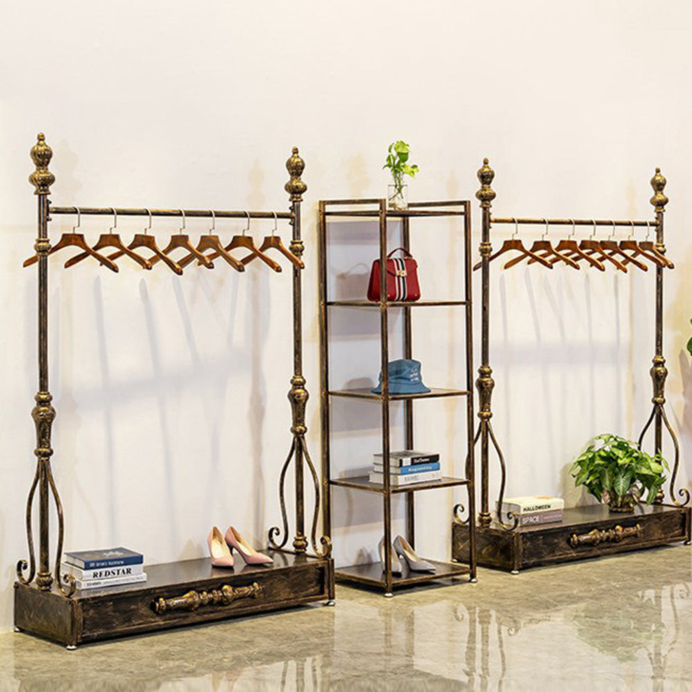 JELIMATE 70.8" Antique Bronze Clothing Rack – Iron Garment Rack for Bedroom & Boutique