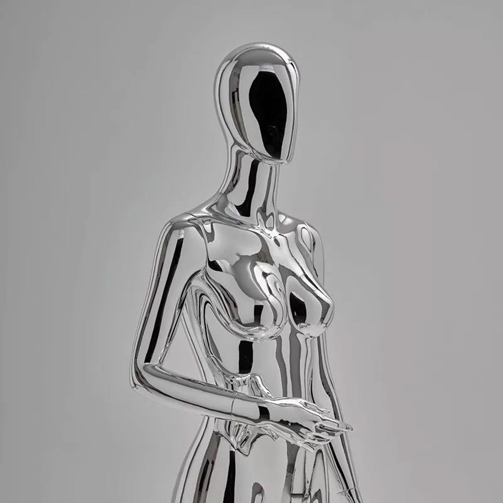 JELIMATE Chrome Full Body Mannequin Female Male Mechanical Robot Streetwear Clothing Display
