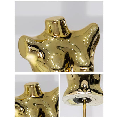 Electroplated Lingerie Mannequin - Female Torso & Hip Display for Boutique Retail