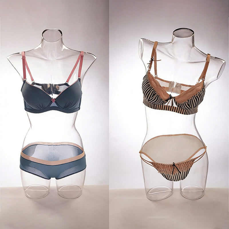 Transparent Hollow Mannequin Prop | Female & Male Half/Full Body Plastic Display for Swimwear, Underwear & Photography