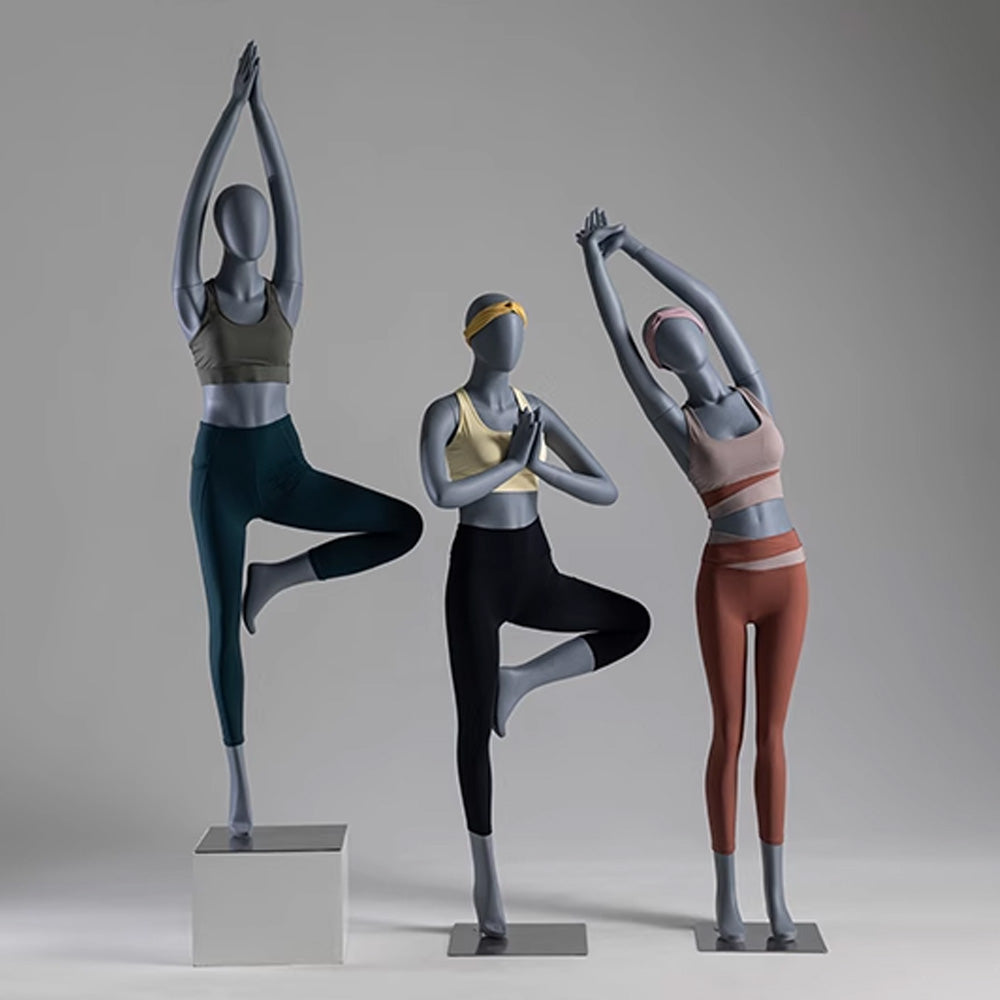 Full Body Female Yoga Mannequin - 8 Dynamic Poses