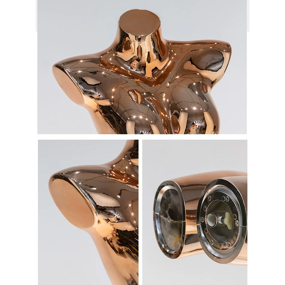 JELIMATE Electroplated Rose Gold Lingerie Mannequin | Bust Butt Form for Underwear Bikini