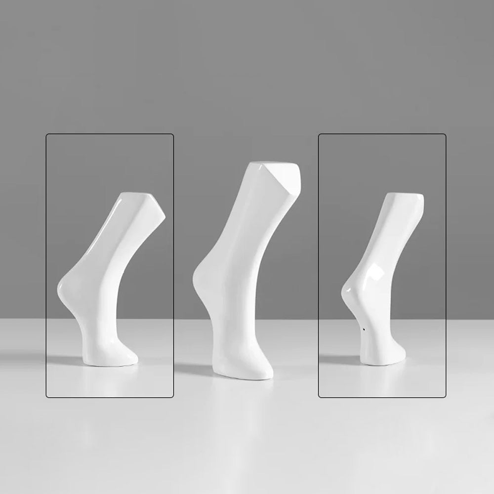 JELIMATE Fiberglass Foot Mannequin Display | Male Female Kids Leg Form for Sock & Shoe Store