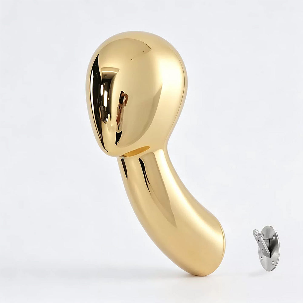 JELIMATE Wall-Mounted Mannequin Head for Hats, Wigs & Boutique Window Accessory Displays