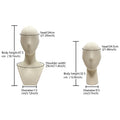 JELIMATE Linen Mannequin Head for Wigs Hats Jewelry Display | Wig Head Stand