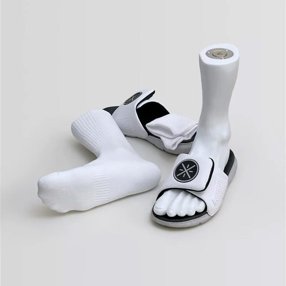 JELIMATE Male Foot Mannequin US Size 10, PVC Shoe Sock Display Model, 1 Pair