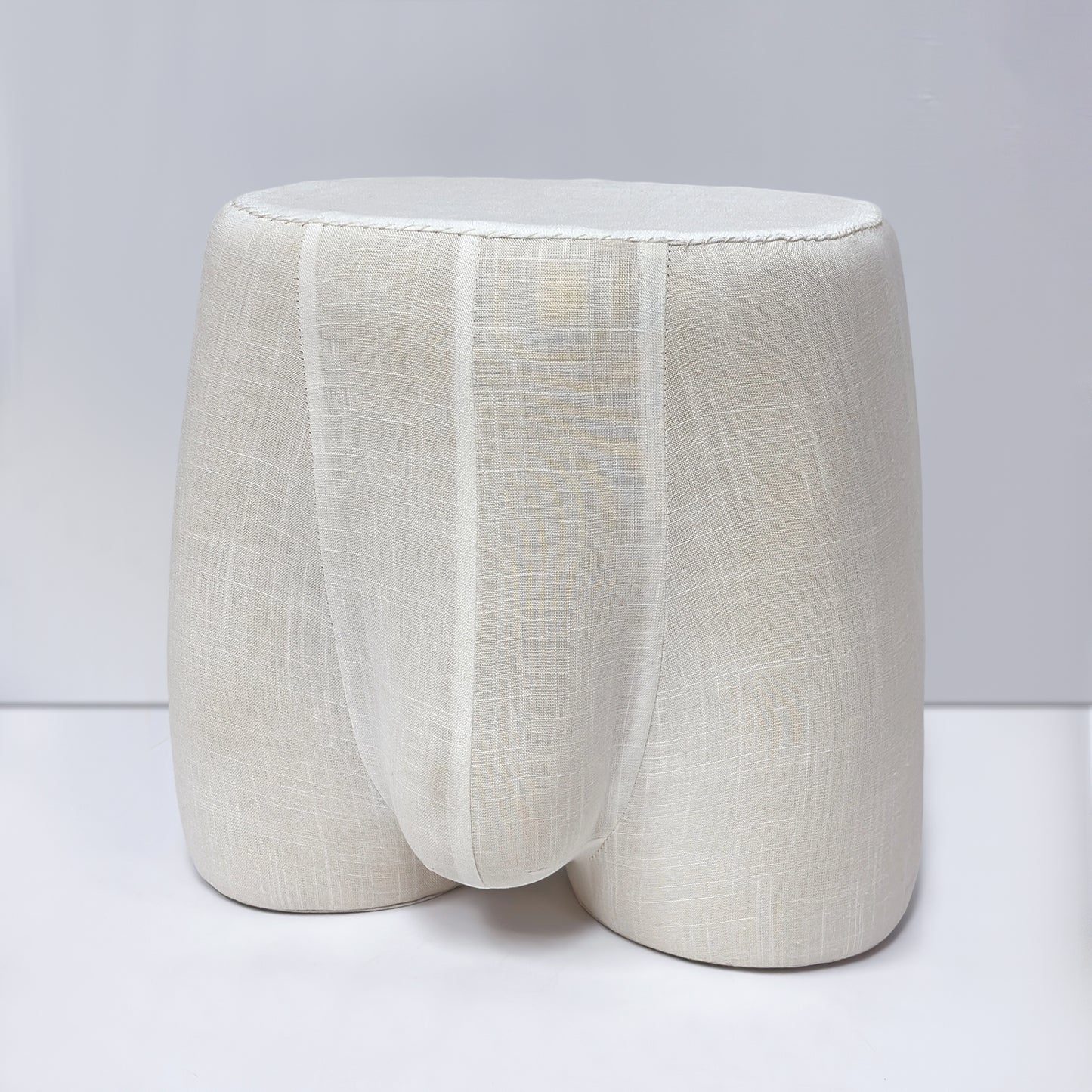 JELIMATE Male Underwear Display Mannequin Bottom – Fiberglass Butt Form with Linen Cover