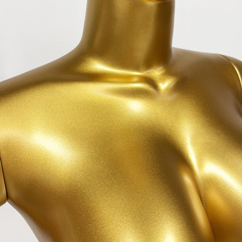 JELIMATE Gold Female Full Body Mannequin for Lingerie, Wigs & Complete Outfits