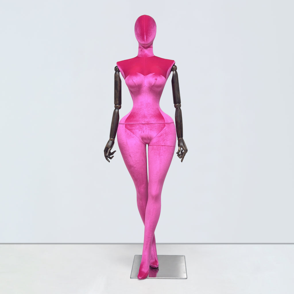 JELIMATE Plus Size Velvet Female Mannequin | Curvy Hourglass Full Body Display Form