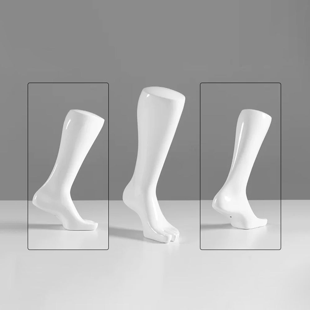 JELIMATE Fiberglass Foot Mannequin Display | Male Female Kids Leg Form for Sock & Shoe Store