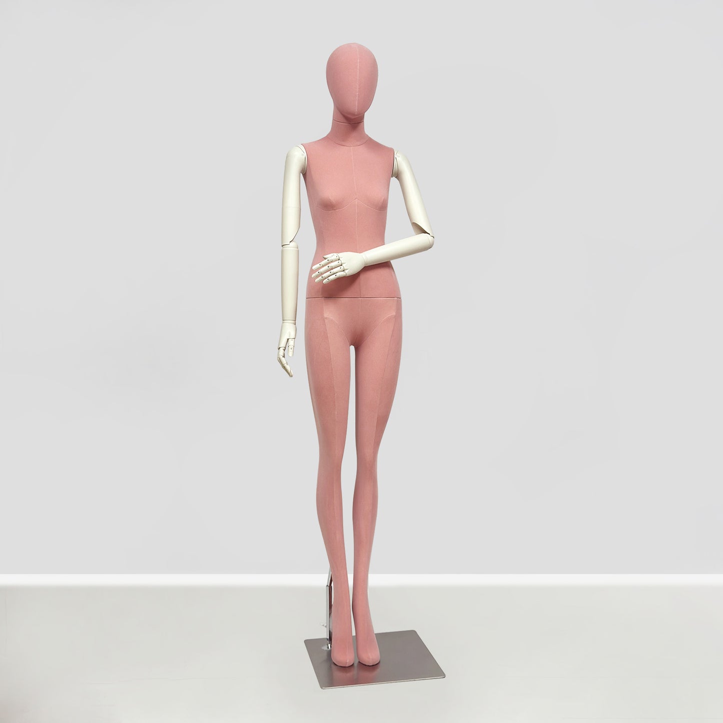 JELIMATE Pink Suede Female Mannequin - Bridal Boutique Wedding Dress Display