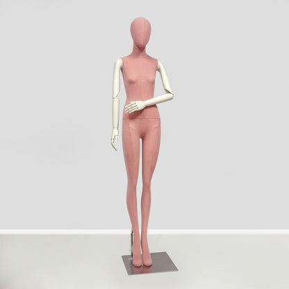 JELIMATE Pink Suede Female Mannequin - Bridal Boutique Wedding Dress Display