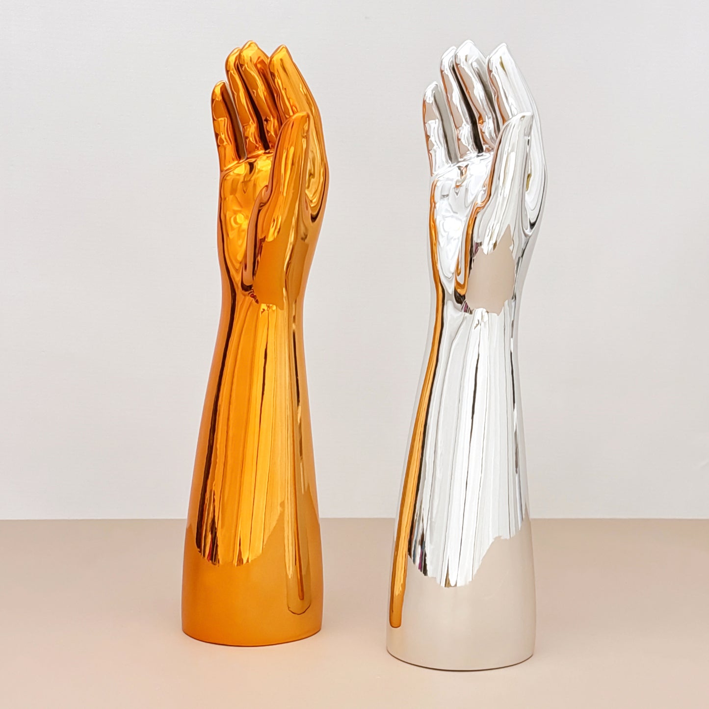 Jelimate Plated Right Hand Full Arm Mannequin – Rose Gold & Silver Jewelry, Watches, Gloves & Wristbands Display