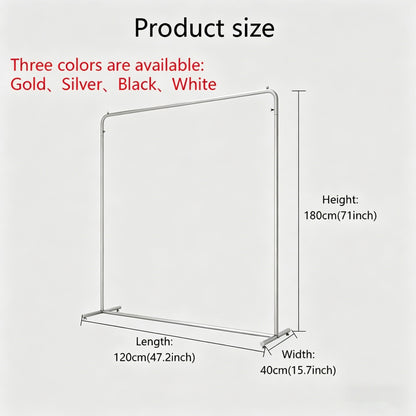 Jelimate Appendiabiti Appendiabiti in Metallo Nero Bianco Argento Oro Moda, Appendiabiti in Metallo da 180 cm, Scaffale per Negozio di Abbigliamento per Donna Bambino Uomo, Appendiabiti per Esposizione