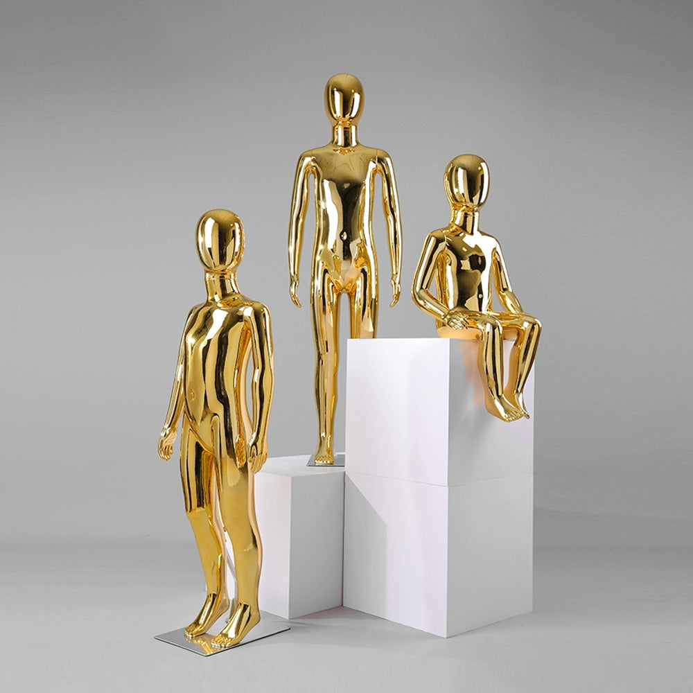 Jelimate JE-0207 Luxury Gold & Silver Electroplated Full Body Kid Mannequin