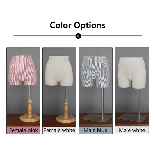 JELIMATE Male & Female Buttocks Mannequin for Underwear Swimwear Shorts Belt Display Stand