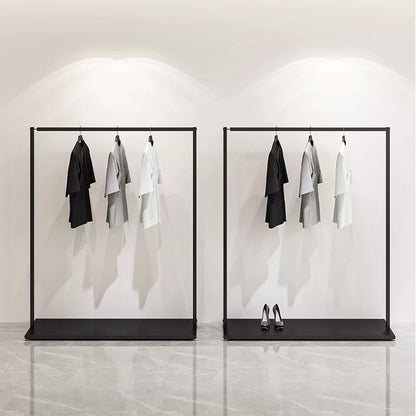JELIMATE Black Floor-Standing Clothing Display Rack for Retail Store & Home Closet