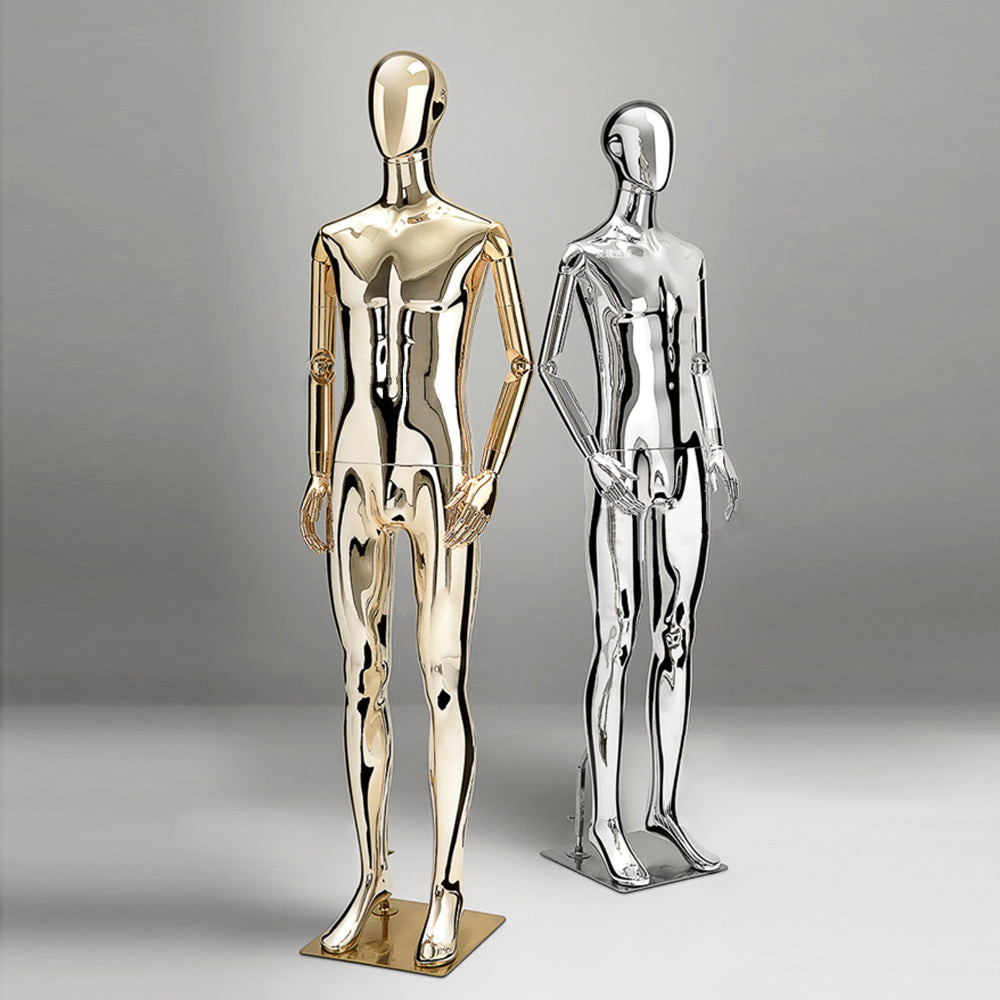 JELIMATE Luxury Mirror Mannequin (Silver & Gold) | Male Full Body Display Mode