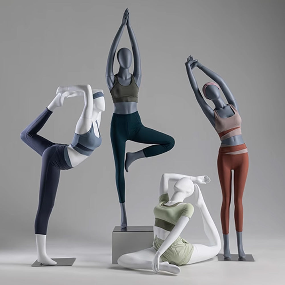 Full Body Female Yoga Mannequin - 8 Dynamic Poses