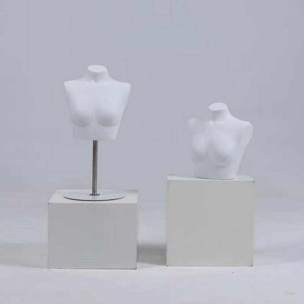 Suede Bust Mannequin for Lingerie Display - Handcrafted Matte Finish Display Prop