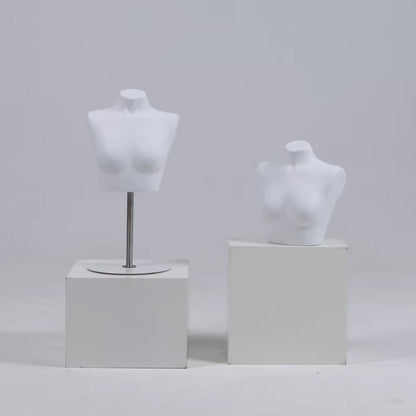 Suede Bust Mannequin for Lingerie Display - Handcrafted Matte Finish Display Prop