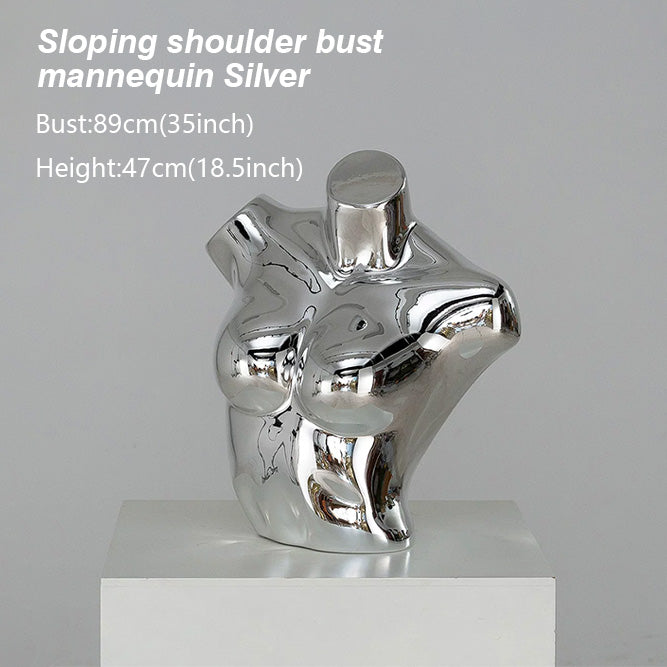 Electroplated Lingerie Mannequin - Female Torso & Hip Display for Boutique Retail