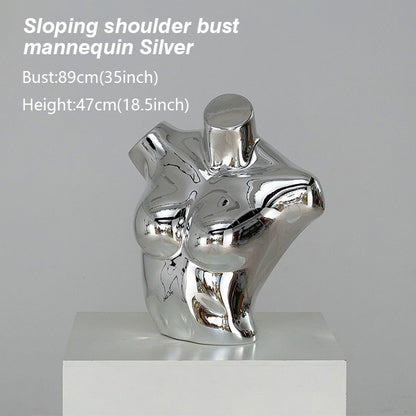 Electroplated Lingerie Mannequin - Female Torso & Hip Display for Boutique Retail