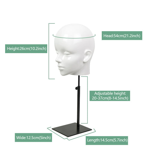 Jelimate Colorful Male Mannequin Head Form,Female Mannequin Head Dress Form,Wig Head Manikin Sunglasses Hat Display Head