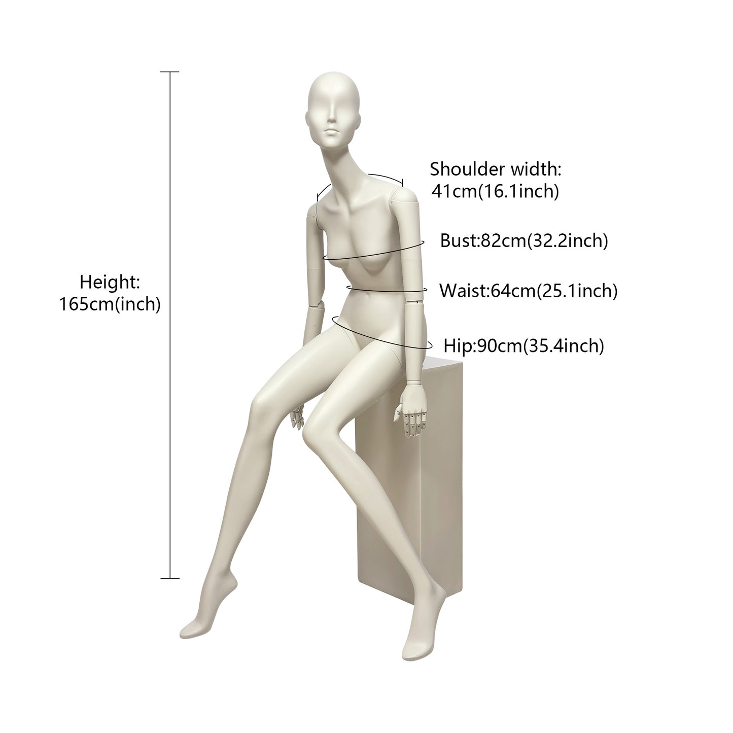 Professional Seated Display Mannequin - Boutique, Studio & Department Store Use