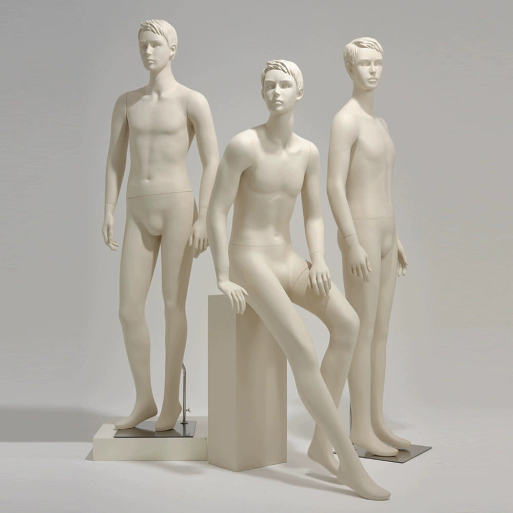 JELIMATE High Quality Fiberglass Female Male Full Body Mannequin,Luxury Window Display Dress Form Model,Clothing Shop Jewelry Clothing Display Model Props