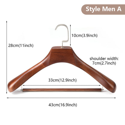 JELIMATE 10-Pack Retro Best Wooden Clothes Hangers, Multi Clothes Hangers & Pants Hangers