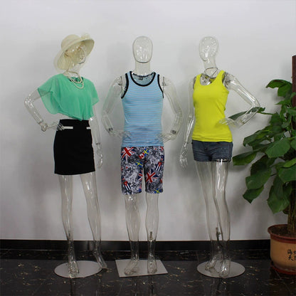 Transparent Hollow Mannequin Prop | Female & Male Half/Full Body Plastic Display for Swimwear, Underwear & Photography