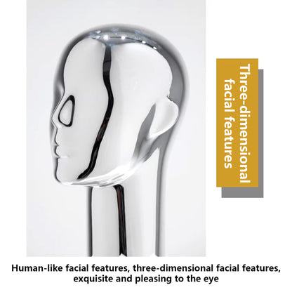 Premium Electroplated Mannequin Head Display Stand - Luxury Wig Hat Glasses Jewelry Holder