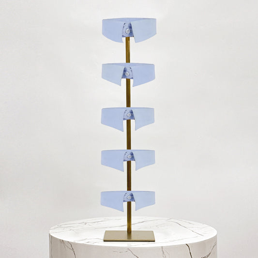 Jelimate Fashion Shirt Collar Display Stand - Stainless Multi-Layer Metal Display Rack for Retail Stores