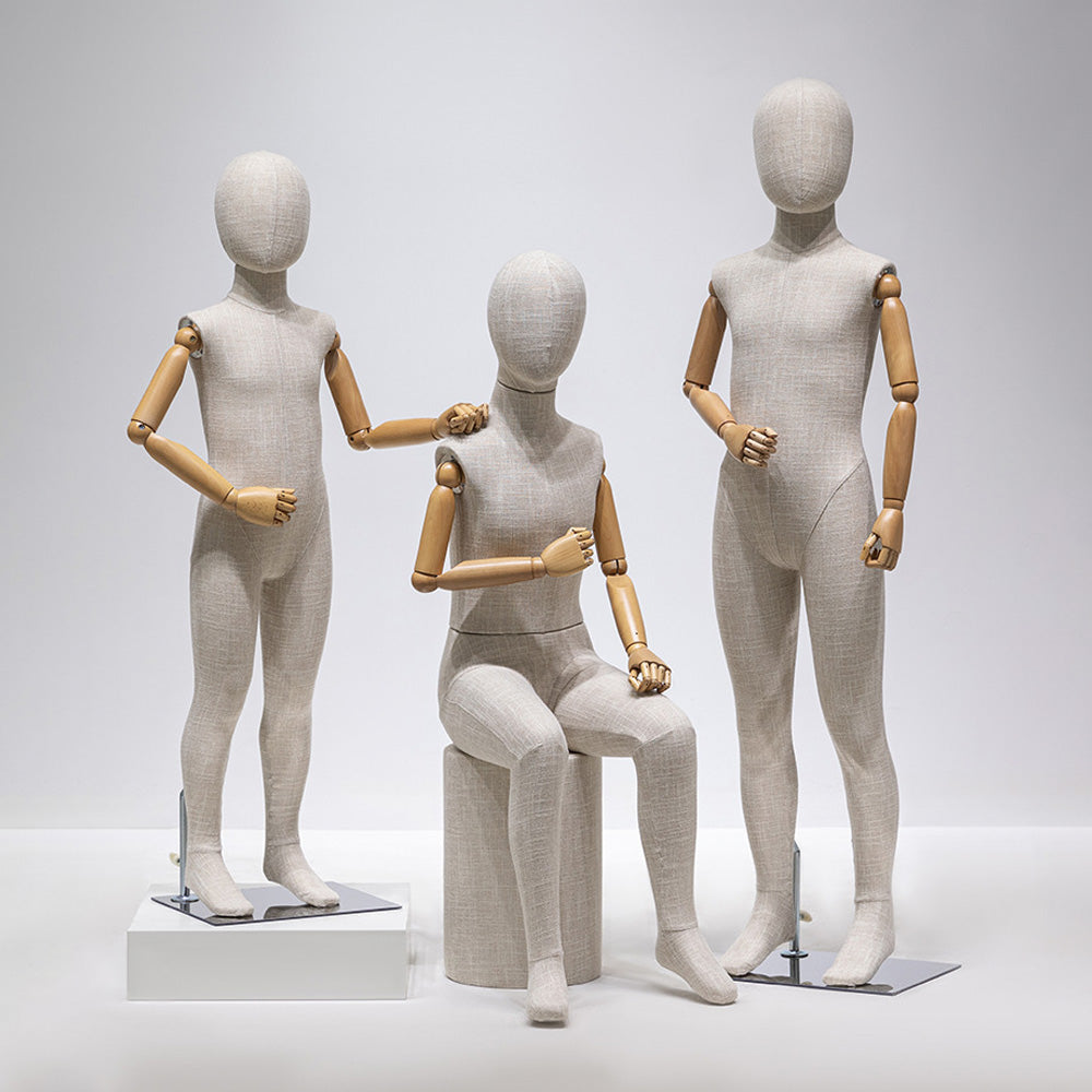 JELIMATE Fabric Full Body Child Mannequin | Kids Clothing Display Form for Retail Store Ages 3-11