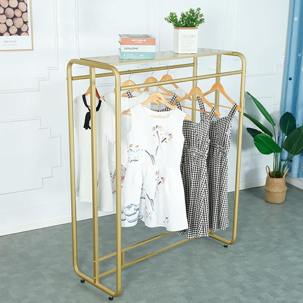 JELIMATE Double Rail Clothing Rack | Heavy Duty Garment Display Stand for Boutique Store