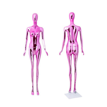 JELIMATE Luxury Electroplated Female Fiberglass Mannequin for Clothing Window Displays