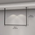 JELIMATE Ceiling Mounted Clothing Rack | Black Iron Hanging Garment Display for Boutique