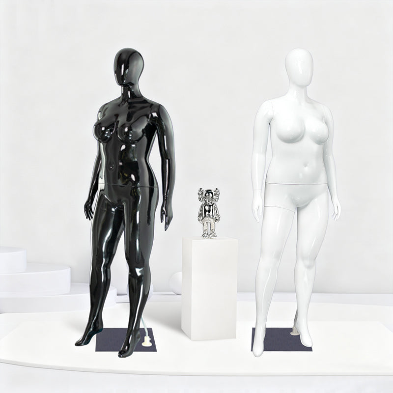 Plus Size Female Mannequin - Electroplated Curvy Full Body Display Model
