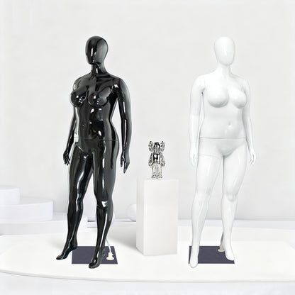 Plus Size Female Mannequin - Electroplated Curvy Full Body Display Model