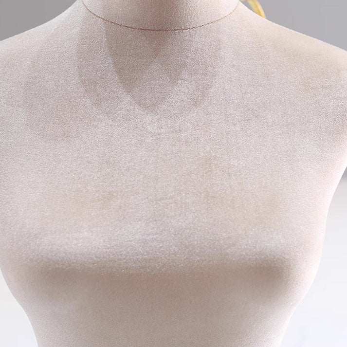 JELIMATE Luxury Velvet Female Hanging Mannequin Torso - Aesthetic Bridal Mannequin with Gold Hook
